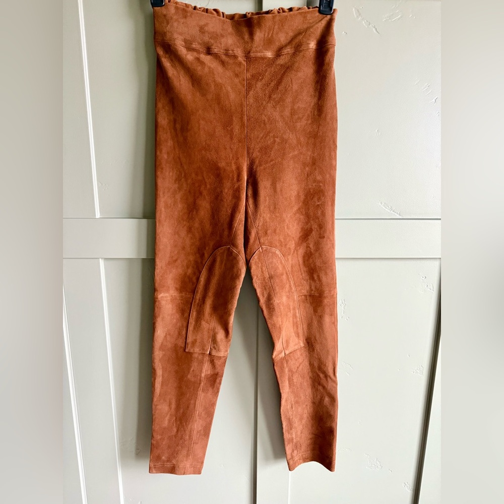 Sundance Cassie Equestrian Style Rust Suede Leggings Size L
